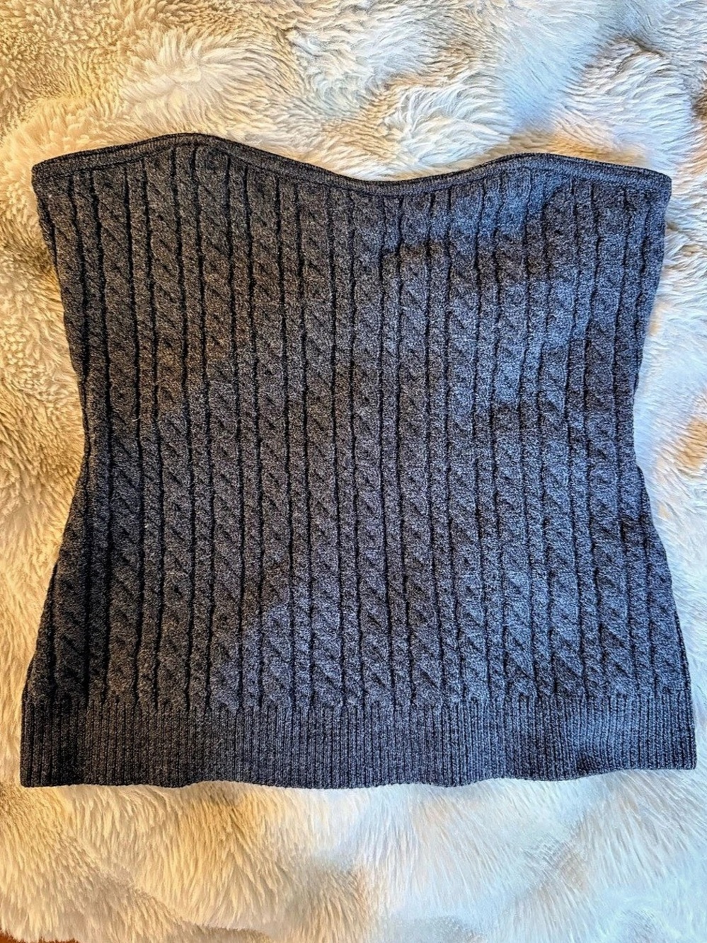J.Crew NWT Cable-knit Merino Wool Knit Strapless Top Medium
